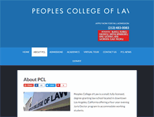 Tablet Screenshot of peoplescollegeoflaw.edu
